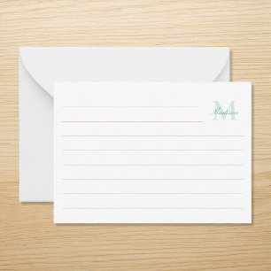 Tarjeta Pequeña Elegante Monograma moderno gobernado