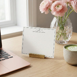 Tarjeta Pequeña Elegante Monograma moderno manuscrito