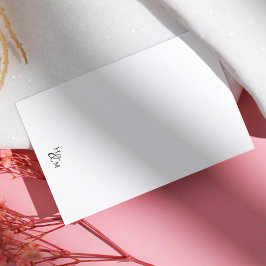 Tarjeta Pequeña Elegante Monograma Moderno Presupuesto Minimalista