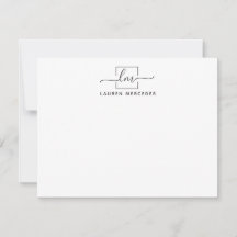 Elegante Monograma Profesional Stationery