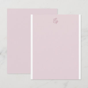 Tarjeta Pequeña Elegante Monograma Violeta Blanco Lavanda Chic