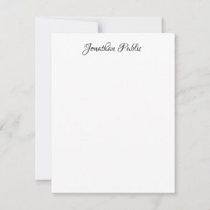 Tarjeta Pequeña Elegante nombre manuscrito personalizado vertical