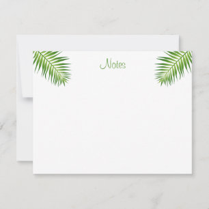 Tarjeta Pequeña Elegante Palm Leaves Guión manuscrito Moderno