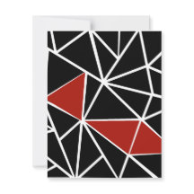 Elegante patrón geométrico negro y rojo