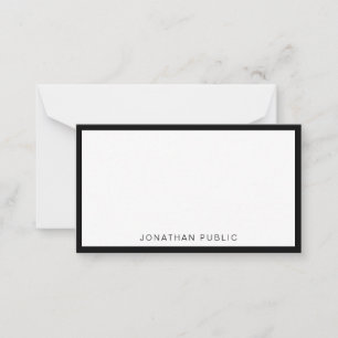 Tarjeta Pequeña Elegante patrón Minimalista blanco negro trendy