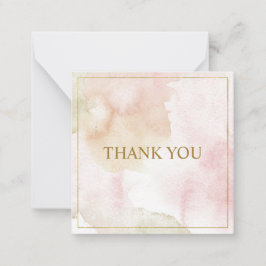 Tarjeta Pequeña Elegante personalizable pastel "Gracias"
