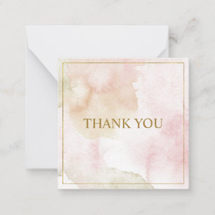 Tarjeta Pequeña Elegante personalizable pastel "Gracias"