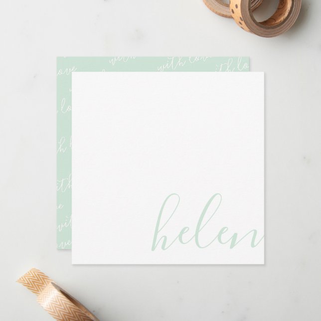 Tarjeta Pequeña Elegante Personalizado de nombre personalizado Min (Anverso/Reverso In Situ)