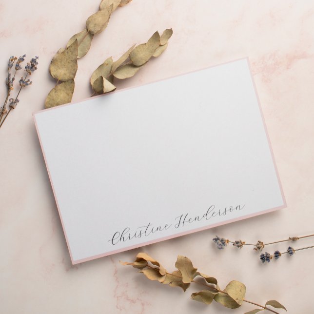 Tarjeta Pequeña Elegante planicie rosa de Rubor (Subido por el creador)