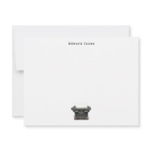 Elegante plano de máquina de escribir de color neg