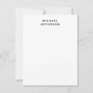 Tarjeta Pequeña Elegante Plano Negro Blanco Personalizado
