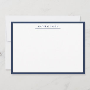 Tarjeta Pequeña Elegante profesional moderno de borde azul de la m