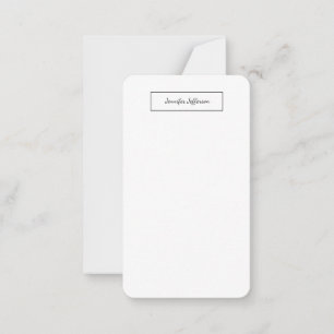 Tarjeta Pequeña Elegante profesional moderno de escritura a mano