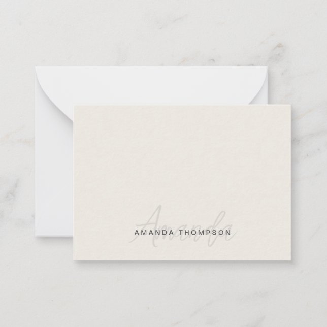 Tarjeta Pequeña Elegante profesional moderno personalizado con nom (Anverso)