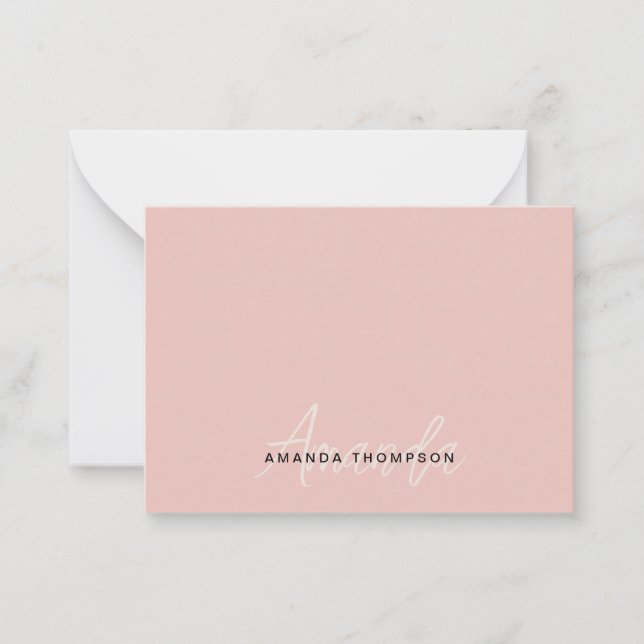 Tarjeta Pequeña Elegante profesional moderno personalizado con nom (Anverso)