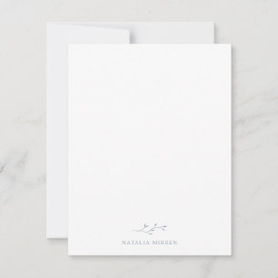Tarjeta Pequeña Elegante rama botánica azul turquesa