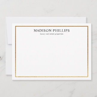 Tarjeta Pequeña Elegante Realtor De Marco Dorado Estacionamiento P