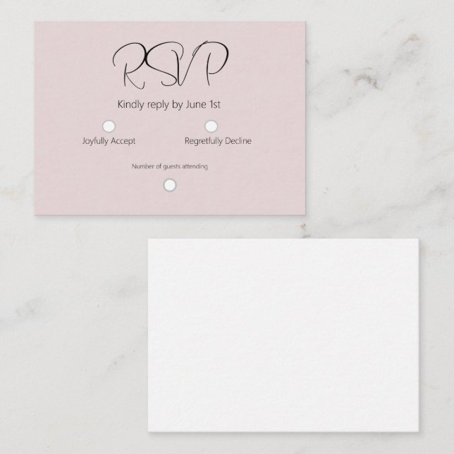 Tarjeta Pequeña Elegante Rosa blanco (Anverso / Reverso)