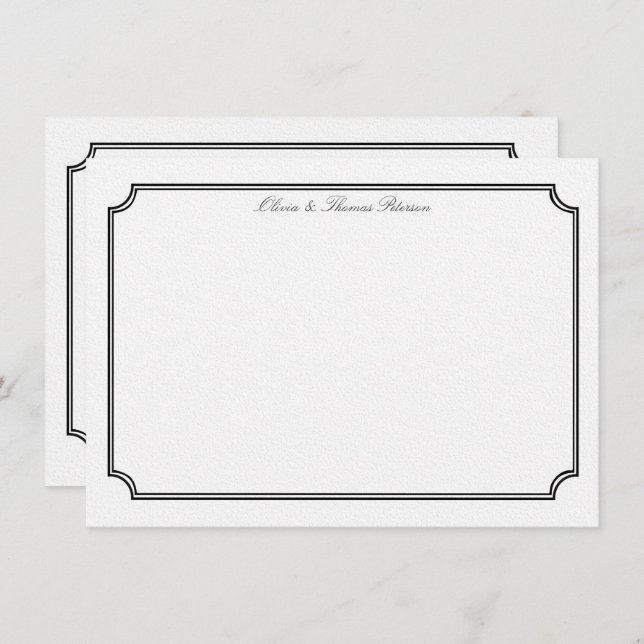 Tarjeta Pequeña Elegante sencillo clásico marco inmobiliario Boda  (Anverso / Reverso)