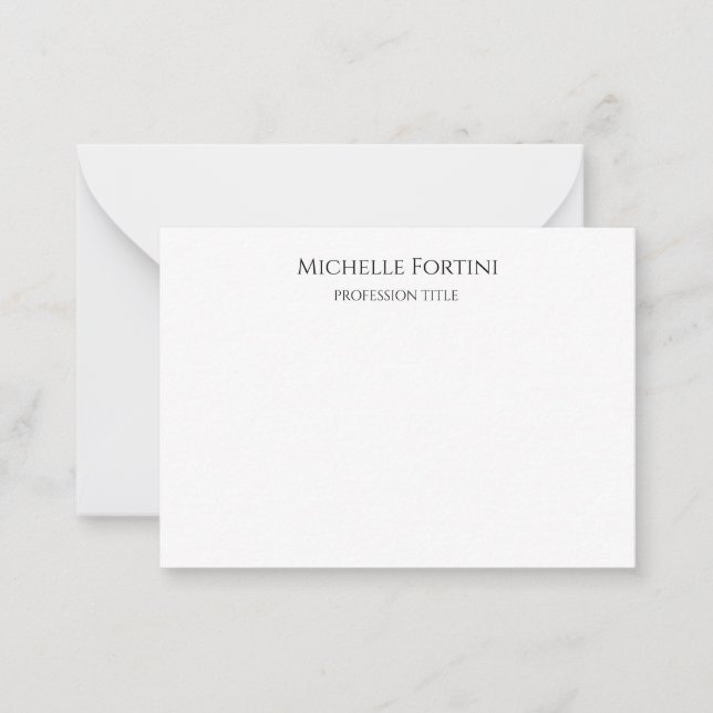 Tarjeta Pequeña Elegante sencillo Minimalista (Anverso)