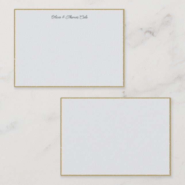 Tarjeta Pequeña Elegante simple y moderna pareja Boda de pizarra d (Anverso / Reverso)