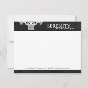 Tarjeta Pequeña Elegante Spa y Salon Notecards