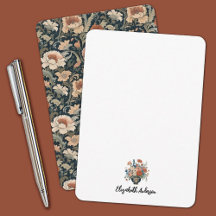 Elegante Stationery Floral Personalizada