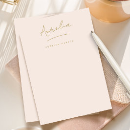 Tarjeta Pequeña Elegante Stationery personalizada Rubor Pink Gold