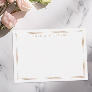 Tarjeta Pequeña Elegante Tan Minimalista Dos Fronteras