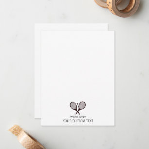 Tarjeta Pequeña Elegante Tenis Personal Stationery