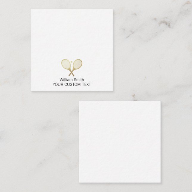 Tarjeta Pequeña Elegante Tenis Personalizado Stationery (Anverso / Reverso)