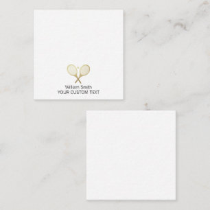 Tarjeta Pequeña Elegante Tenis Personalizado Stationery