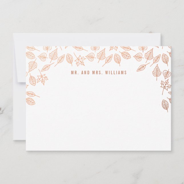 Tarjeta Pequeña Elegante tienda de Personalizados de cobre de otoñ (Anverso)