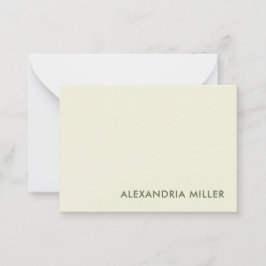 Tarjeta Pequeña Elegante tipografía de oliva Herringbone patentado