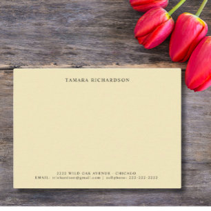 Tarjeta Pequeña Elegante vainilla Minimalista personalizada