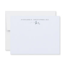 Elegante vegetación Blue Personalized Stationery
