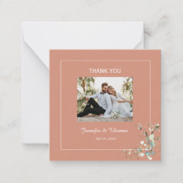 Tarjeta Pequeña Elegante vegetación botánica Eucalyptus y Terracot