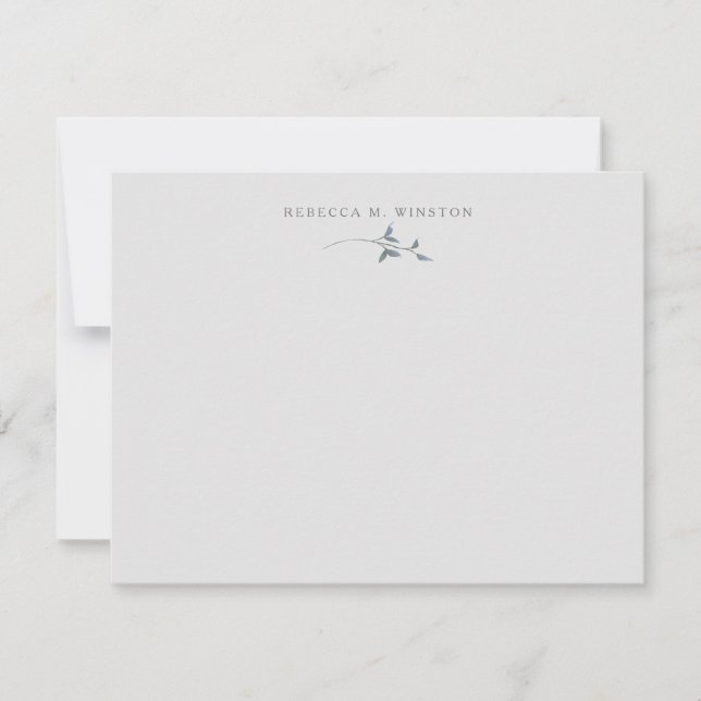 Tarjeta Pequeña Elegante vegetación personalizada simple (Anverso)