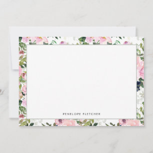 Tarjeta Pequeña Elegante Verdor Borde floral Moderno