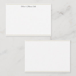 Tarjeta Pequeña Elegante y caprichoso marco dorado guión Boda Pare