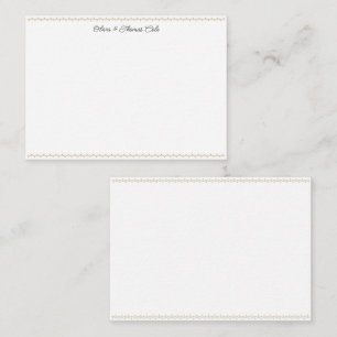 Tarjeta Pequeña Elegante y caprichoso marco dorado guión Boda Pare