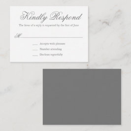 Tarjeta Pequeña Elegante y formal tradicional Mini Wedding RSVP