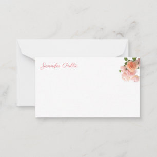 Tarjeta Pequeña Elegantes acuarelas Floral Pastel de colores plant