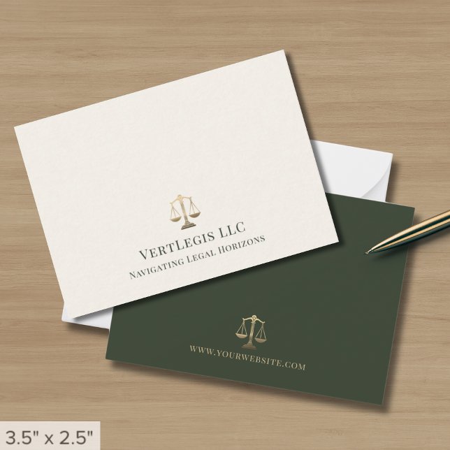 Tarjeta Pequeña Elegantes escalas de oro de la justicia (Subido por el creador)