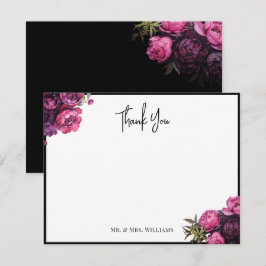 Tarjeta Pequeña Elegantes flores oscuras y temperamentales para ag