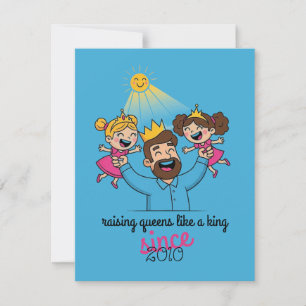 Tarjeta Pequeña Elevar a las reinas como el día del Rey Padre
