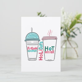 Tarjeta Pequeña Elige tu bebida favorita de los Navidades