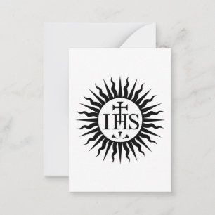 Tarjeta Pequeña Emblema de la Sociedad de Jesús