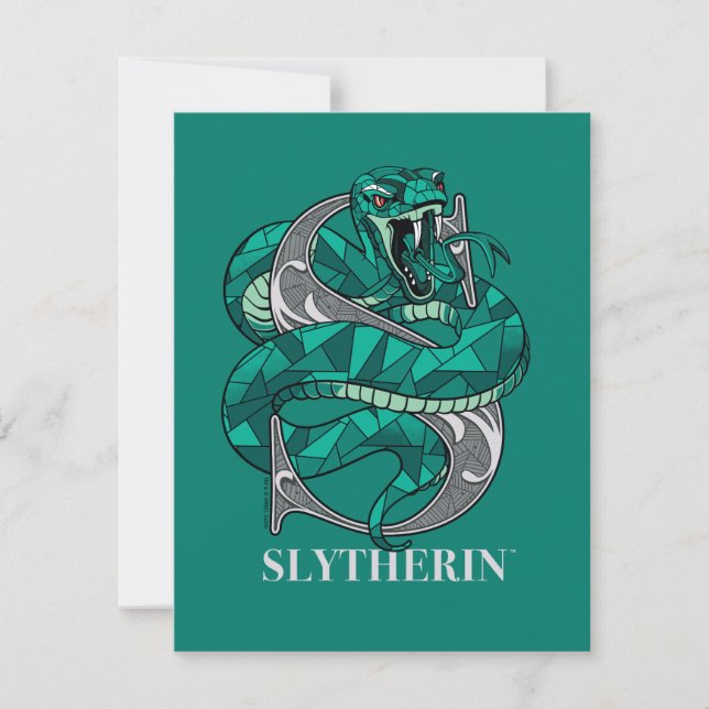 Tarjeta Pequeña Emblema de SLYTHERIN™ con trama cruzada (Anverso)