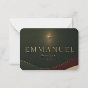 Tarjeta Pequeña EMMANUEL Mateo 1:23 Cristiano